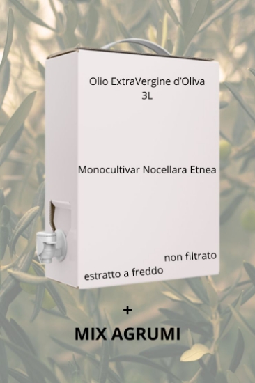 Picture of Olio EVO Monocultivar Nocellara dell'Etna Bag in Box 3 Litri + MIX DI AGRUMI