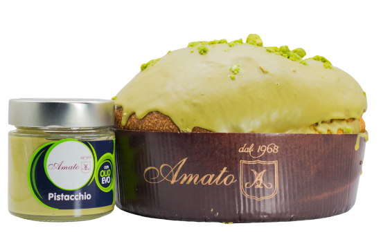 Immagine di Panettone Artigianale al Pistacchio (IMPASTO AL PISTACCHIO) 600g