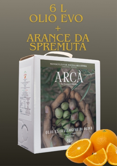 Image de 6L Olio EVO Monocultivar Nocellara dell'Etna Bag in Box + ARANCE DA SPREMUTA 